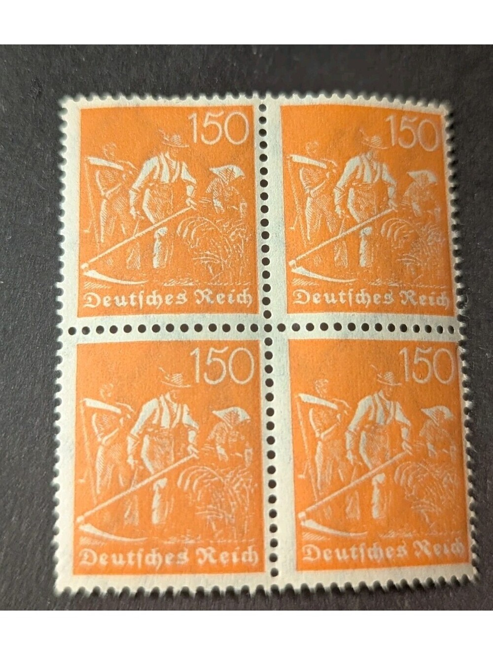1921 Germany Stamp Deutsches Reich 150 Pfennig Block Of 4 Michel Nr. 189 MNH